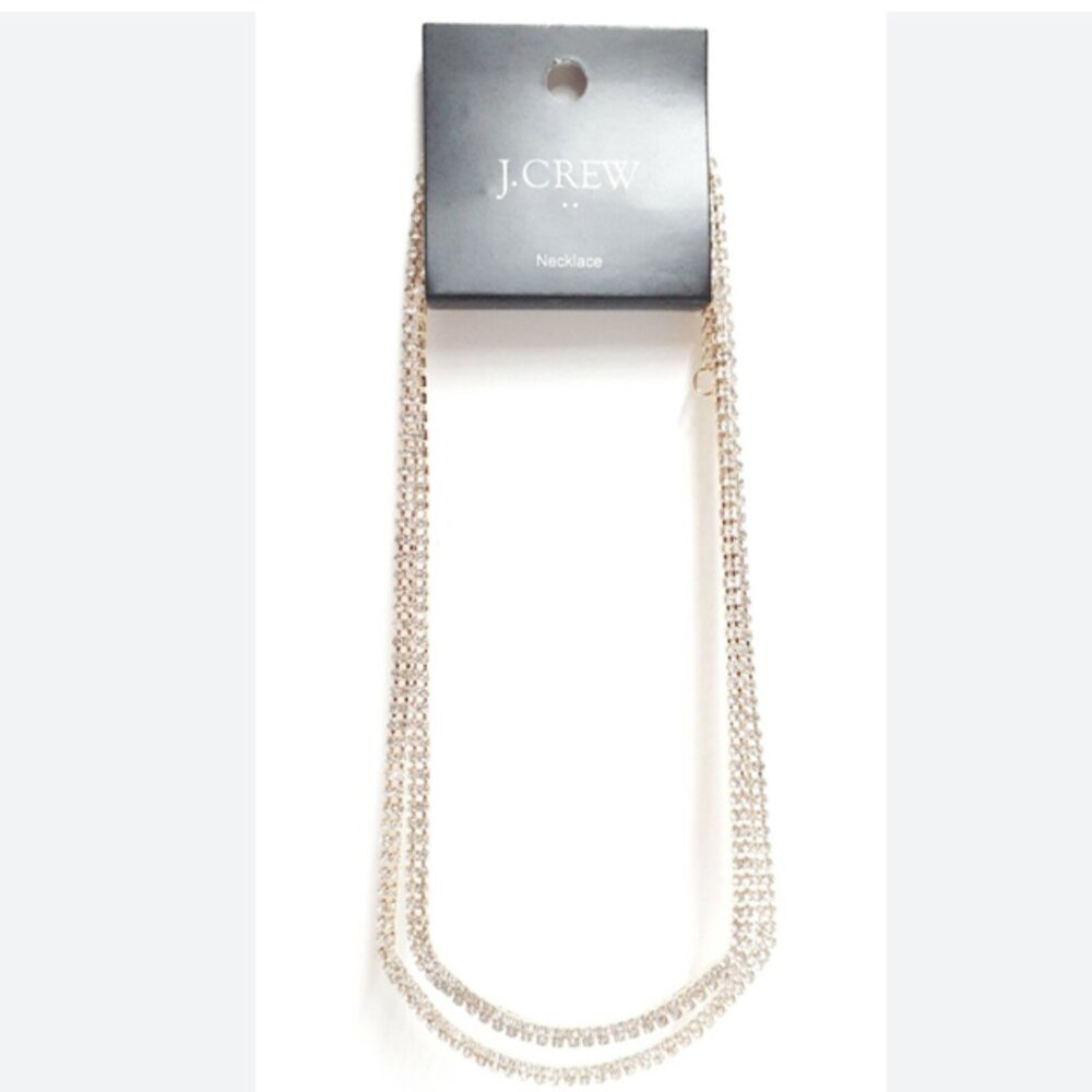 ✨✨J Crew Factory Layered Crystal Necklace✨✨
